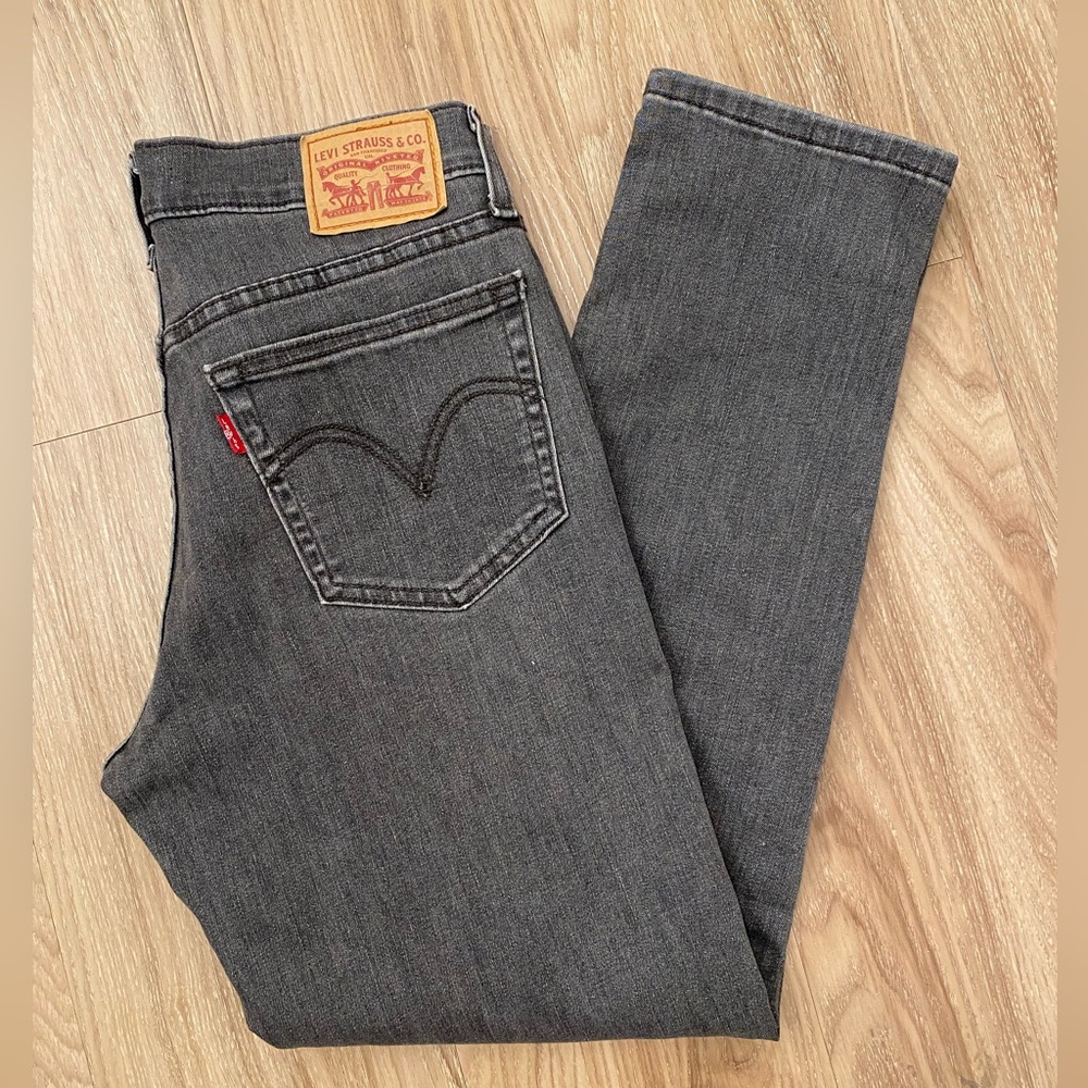 Levis boyfriend jeans 27 black gray